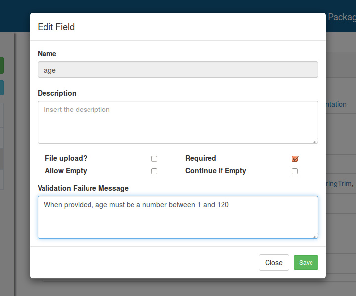 Content Validation Consolidated Field Message