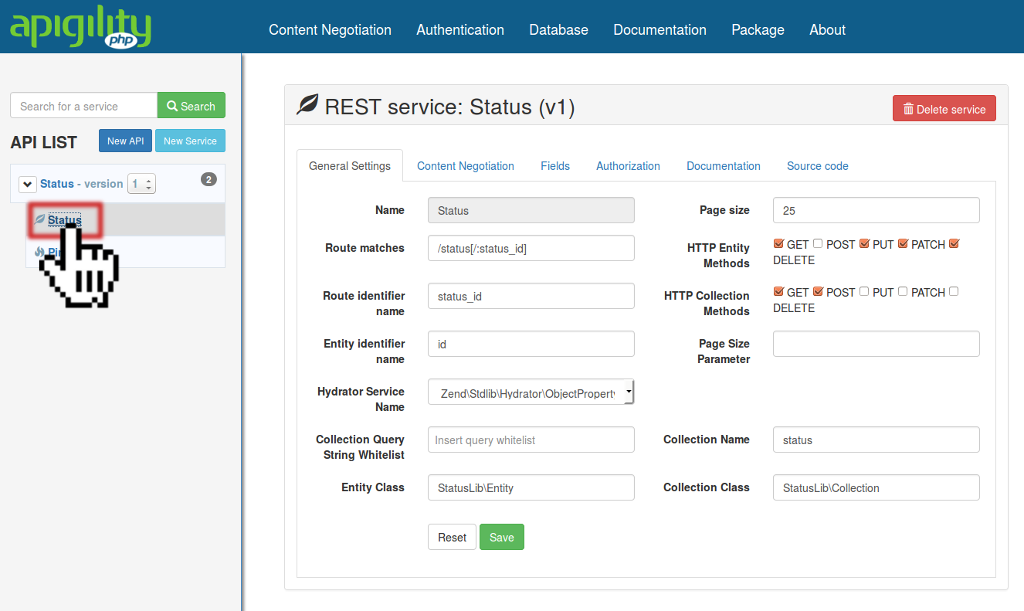 Authentication - Service Status